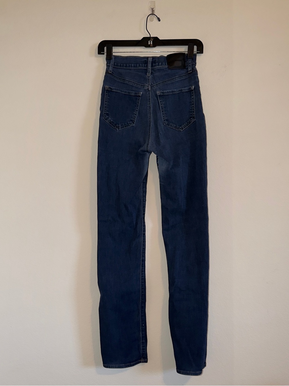 Express Dark Blue High-Rise Straight Leg Jeans - Picture 2 of 5